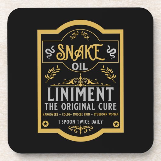 Schlangenöl Hangover Cure Getränkeuntersetzer (Vorderseite)