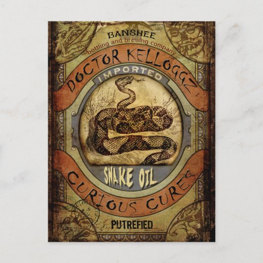 Schlangenöl Postkarte (Vorderseite)