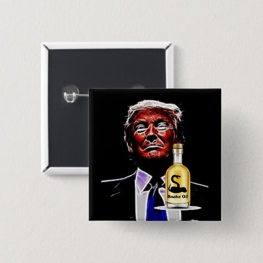 Schlangenöl-Verkäufer-Button Button (Vorne & Hinten)