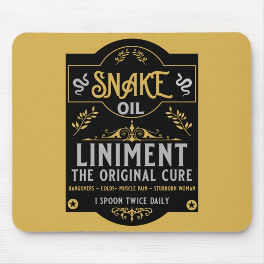 Schlangenöl Verkäufer lustige Geschenke für Verkäu Mousepad (Vorne)