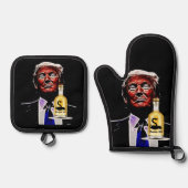 Schlangenölhändler Oven Mitt & Pot Holder Ofenhandschuh & Topflappen-Set (Vorderseite)