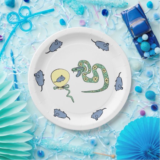 Schlangenpapierplatte Neujahr Urlaub Pappteller (Party)