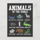 Schlangenpinguin Pun Animals of the World Postkarte (Vorderseite)