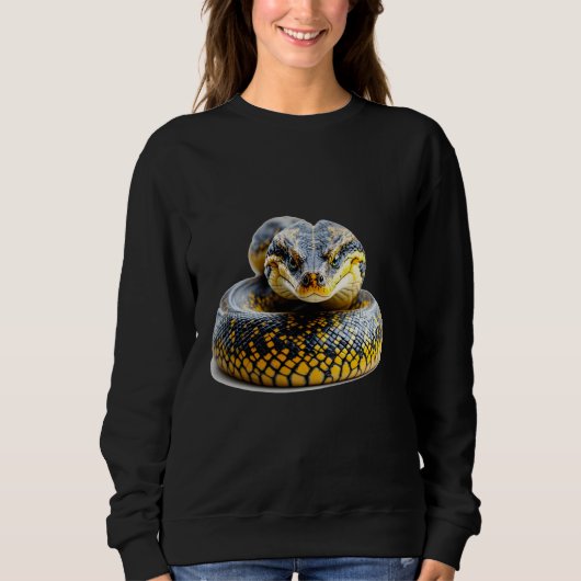 Schlangenpython Reptil starke hypnotische dominant Sweatshirt (Vorderseite)