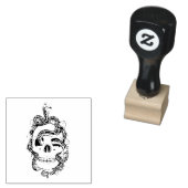 Schlangenschädel Gummistempel (Stempel)