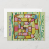 Schlangenschutz - Rett unsere Schlangen Postkarte (Vorne/Hinten)