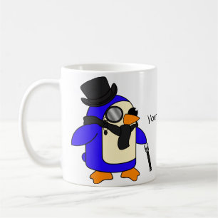 Schlangenschwarze Pinguine Kaffeetasse