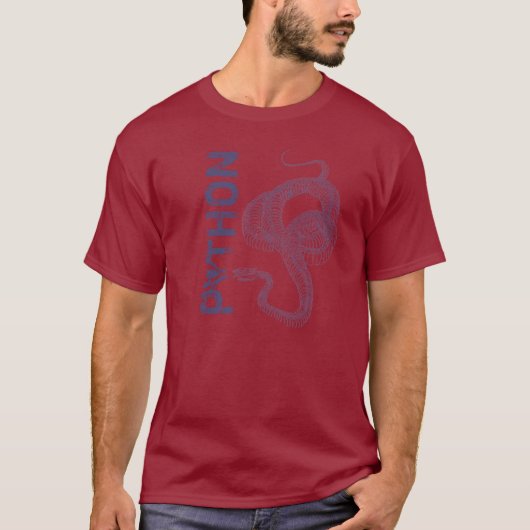 Schlangenskelett, Python-Tätowierungsstil T-Shirt (Vorderseite)