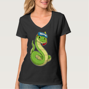 Schlangentauchen Schnorcheln Schwimmen Brille T-Shirt