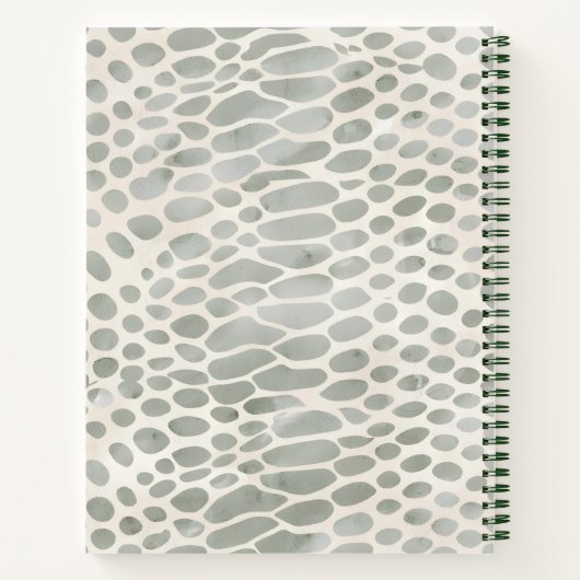 Schlangentierdruck Notizblock (Rückseite)