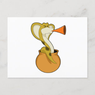 Schlangentrompetenmusik Postkarte