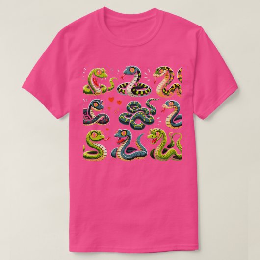 Schlangentypen für Kinder T-Shirt (Design vorne)