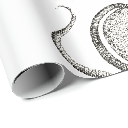 Schlangenwackelpapier Geschenkpapier (Rolleneckpunkt)