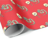 Schlangenwackelpapier Neues Jahr Geschenkpapier (Rolleneckpunkt)