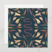 Schlangenweine Mystical Magic Boho Blank Card (Vorne/Hinten)