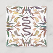 Schlangenweine Mystical Magic Boho Colorful Quadratische Visitenkarte (Vorderseite)
