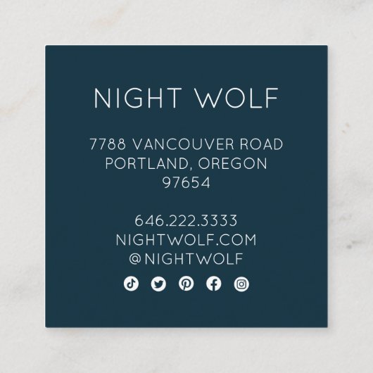 Schlangenweine Mystical Magic Boho Colorful Quadratische Visitenkarte (Rückseite)