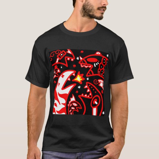 Schlangige Doodly Leere T-Shirt (Vorderseite)