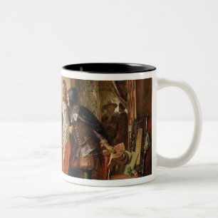 Schlank, mit der Unterstützung von flachem, Zweifarbige Tasse