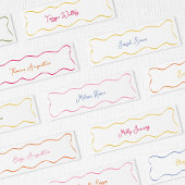 Schlanke handgezogene, kurvenreiche Platzkarten Tischnummer