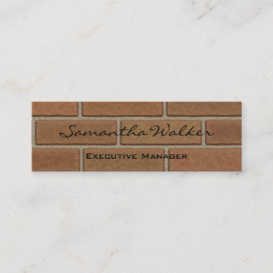 Schlanke Handschrift Moderne Trend-Wandsteine Brau Mini Visitenkarte
