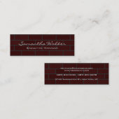 Schlanke Handschrift Moderne, trendige Wandziegeln Mini Visitenkarte (Vorne/Hinten)