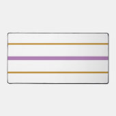 schlanke Lavendelbraun-Streifen auf weiß Schreibtischunterlage (Vorderseite)