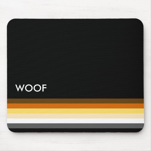 Schlanke Schwulen-Bären-Stolzflagge woof Mousepad (Vorne)