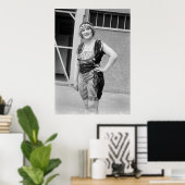 Schlanke Streifen der 20er Jahre Poster (Heimbüro)