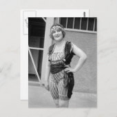 Schlanke Streifen der 20er Jahre Postkarte (Vorne/Hinten)