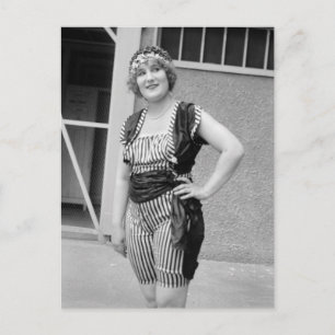 Schlanke Streifen der 20er Jahre Postkarte