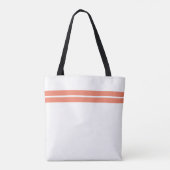 Schlanke Twin Lachs Rosa Top Racing Streifen auf W Tasche (Rückseite)