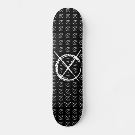Schlanker Mann Skateboard (Vorderseite)