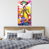 Schlanker Walker Leinwanddruck (Insitu (Schlafzimmer))