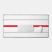 Schlankere, hellrote, graue Streifen auf Weiß Schreibtischunterlage (Tastatur & Maus)