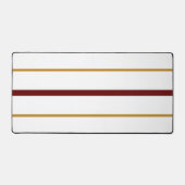 Schlankere, tiefrote, braune Rennstreifen auf Weiß Schreibtischunterlage (Vorderseite)