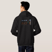 Schlankes Hoodie - durch Typ spielen (Schwarz voll)
