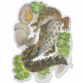 schlankes Krokodil Aufkleber