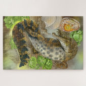 schlankes Krokodil Puzzle (Horizontal)