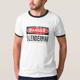 Schlankes Mann-Gefahrenschild T-Shirt