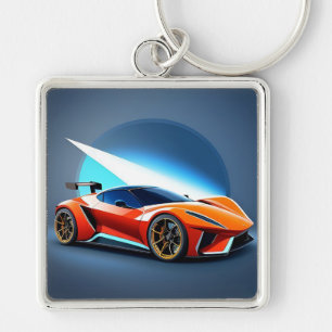 Schlankes Sportauto mit modernem Design Schlüsselanhänger