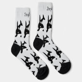 Schlappen mit Killerwal-Design Socken (Rechts)