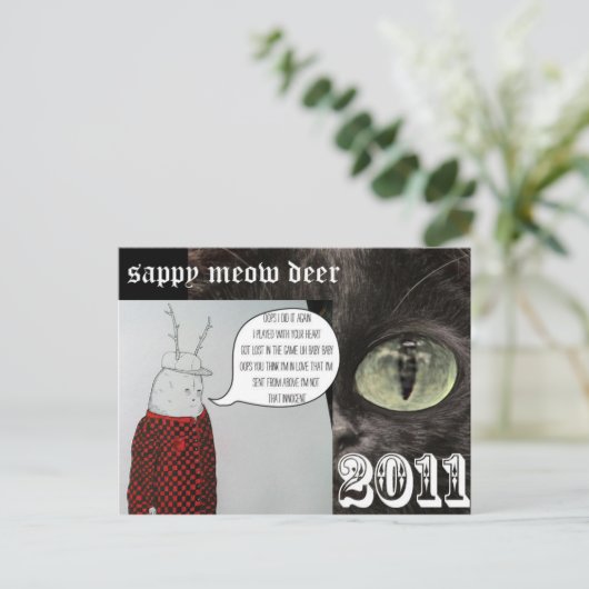 Schlapphirsche Feiertagspostkarte (Stehend Vorderseite)