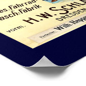 Schlätz-Fahrräder Vintages Fahrradposter Poster (Ecke)