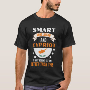 Schlau Aussehende Zyprische Wurzeln Zypern-Flagge T-Shirt