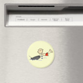 Schlauchbootfahren Stockfigur Magnet (In Situ (Geschirrspüler))