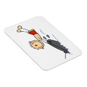 Schlauchbootfahren Stockfigur Magnet (Rechte Seite)