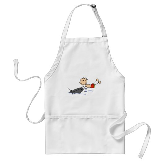 Schlauchbootfahrer-Apron mit Strichmännchen Schürze (Vorne)