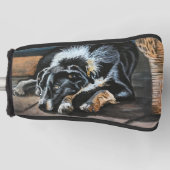 Schlaue Border Collie Golf Putter Abdeckung Headcover (Vorderseite)