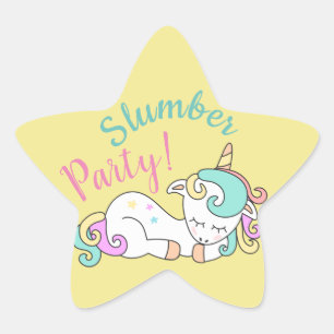 Schlaue Einhornkleber für Party Personalisiert Stern-Aufkleber